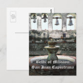 Bellen van de missie San Juan Capistrano Briefkaart (Voorkant / Achterkant)