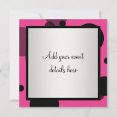 Bellen Zwart-wit feest Roze Zwart Feestje Kaart (Achterkant)
