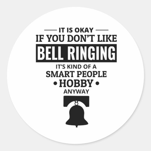 Bellenbel bellenring Bells Tower Campanology Ronde Sticker (Voorkant)