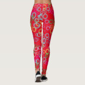bellenpatroon 02.b Rood BG Leggings (Achterkant)