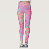 bellenpatroon 02.b Roze BG Leggings (Voorkant)