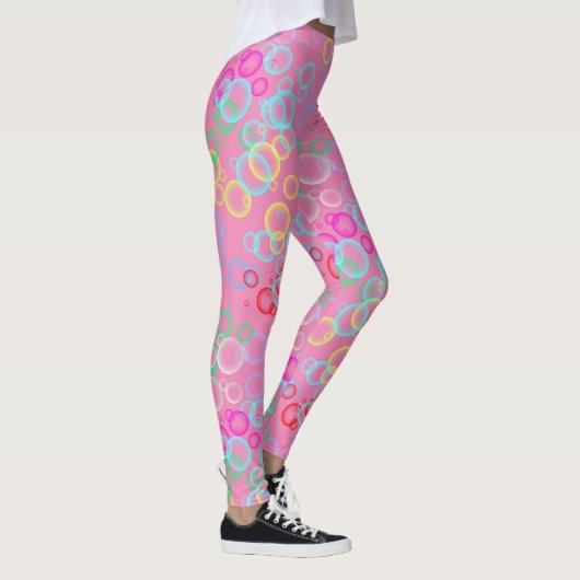 bellenpatroon 02.b Roze BG Leggings (Rechts)