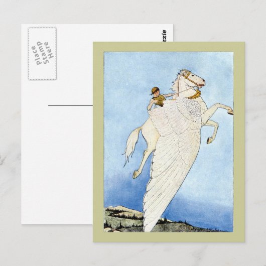 Bellerophon en Pegasus Briefkaart (Voorkant / Achterkant)