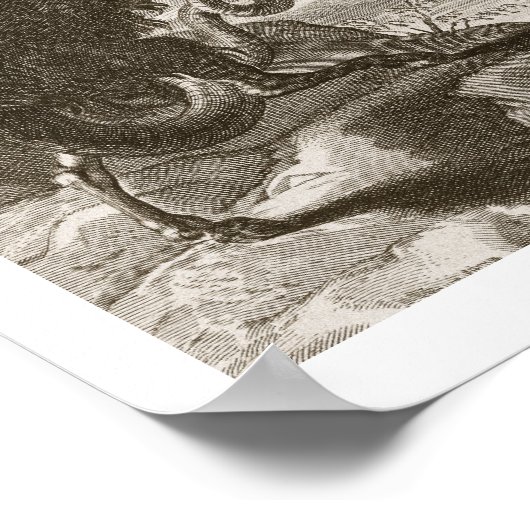 Bellerophon Fights the Chimera, 1731 (graving) Poster (Hoek)