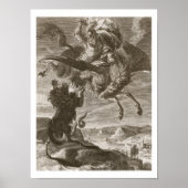 Bellerophon Fights the Chimera, 1731 (graving) Poster (Voorkant)