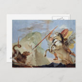 Bellerophon, met Pegasus, die de Chimera slacht, Briefkaart (Voorkant / Achterkant)