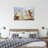 Bellerophon, met Pegasus, die de Chimera slacht, Canvas Afdruk (Insitu (Slaapkamer))