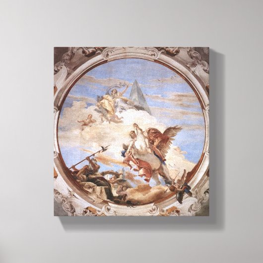 Bellerophon on Pegasus – Giovanni Battista Tiepolo Canvas Afdruk (Voorkant)
