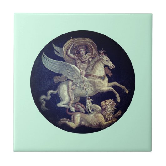 Bellerophon on Pegasus Tegeltje (Voorkant)