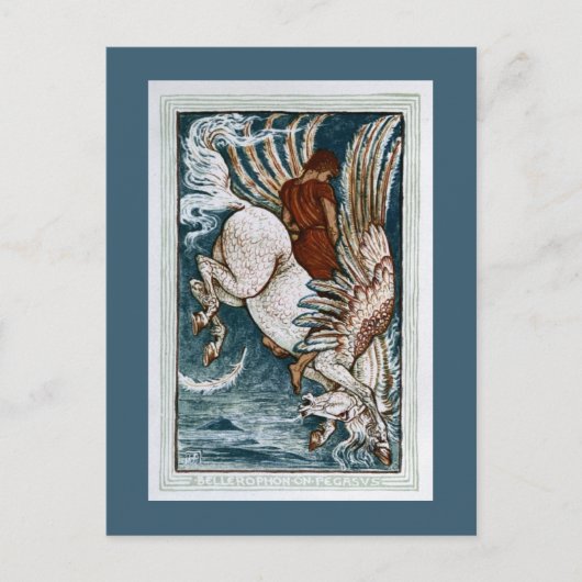 Bellerophon op Pegasus Briefkaart (Voorkant)