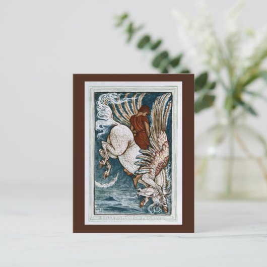 Bellerophon op Pegasus Briefkaart (Staand voorkant)