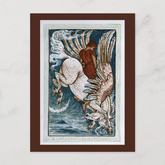 Bellerophon op Pegasus Briefkaart (Voorkant)