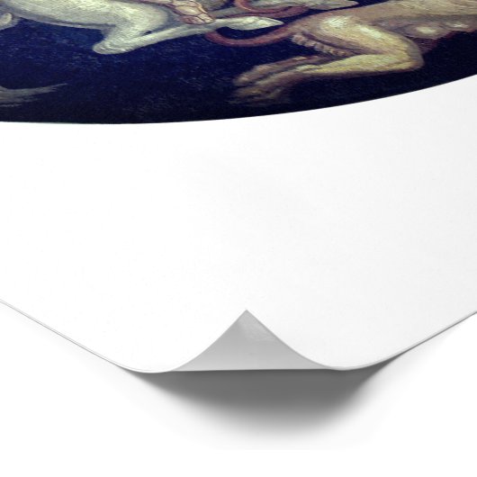 Bellerophon op Pegasus Poster (Hoek)