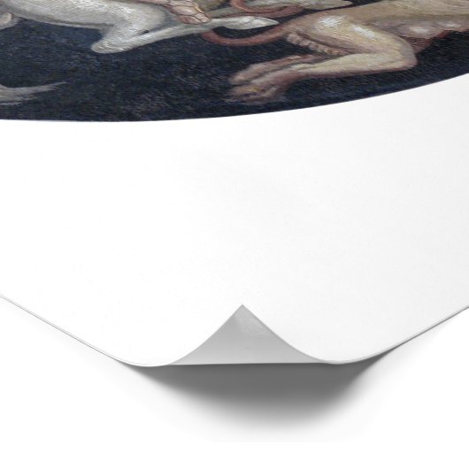 Bellerophon op Pegasus Poster (Hoek)