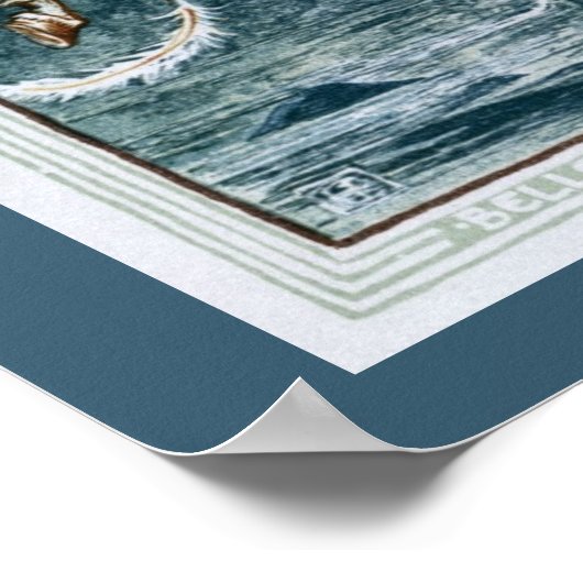 Bellerophon op Pegasus Poster (Hoek)