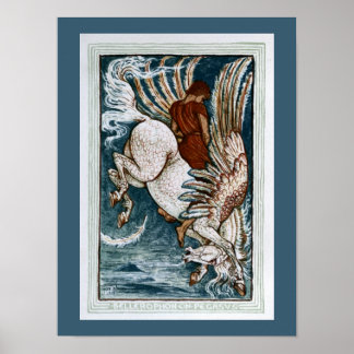 Bellerophon op Pegasus Poster
