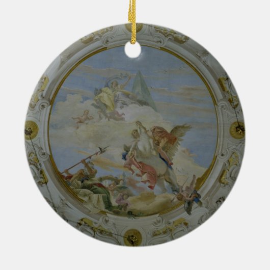 Bellerophon Riding Pegasus, c.1746-47 (fresco) Keramisch Ornament (Achterkant)