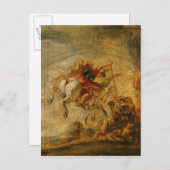 Bellerophon Riding Pegasus vechten tegen de Chimer Briefkaart (Voorkant / Achterkant)