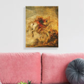 Bellerophon Riding Pegasus vechten tegen de Chimer Canvas Afdruk (Insitu (Woonkamer))