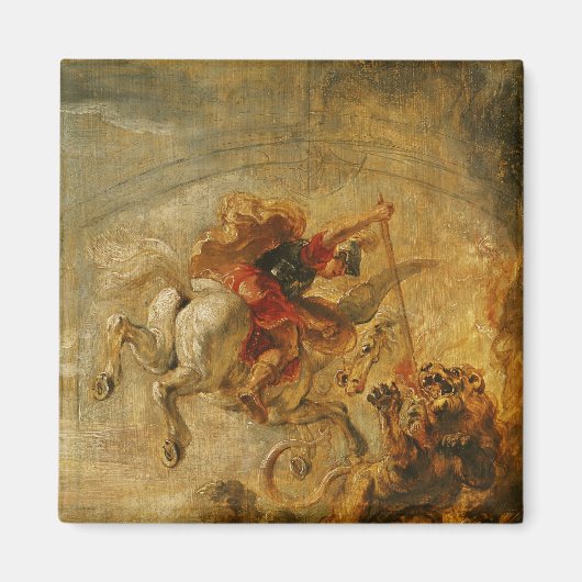 Bellerophon Riding Pegasus vechten tegen de Chimer Magneet (Voorkant)