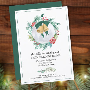 Belletjes die kerstmis uitstralen, nieuwe thuisbew aankondiging