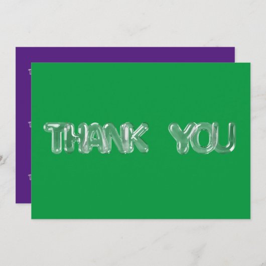 BELLETTERTYPE WISSEN (groen vignet) Bedankkaart (Voorkant / Achterkant)