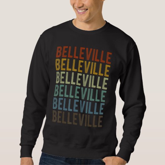 Belleville City Canada Retro Trui (Voorkant)