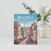 Belleville Frankrijk Briefkaart (Staand voorkant)