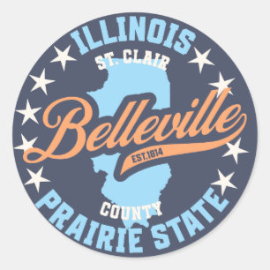 Belleville, Illinois Ronde Sticker
