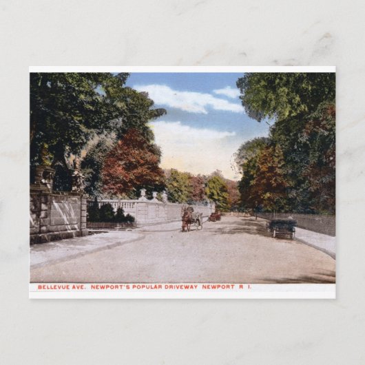 Bellevue Ave., Newport RI  Briefkaart (Voorkant)