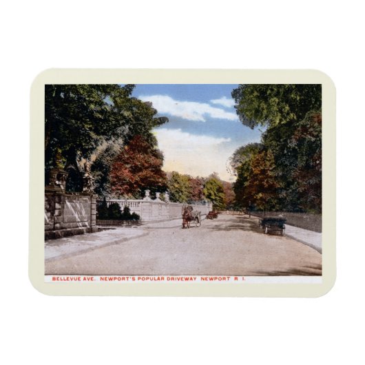 Bellevue Ave., Newport RI Magneet (Horizontaal)