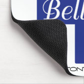 Bellevue, lettertype Wars Mousepad Muismat (Hoek)