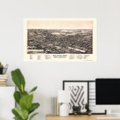 Bellevue, OH Panoramic Map - 1888 Poster (Thuiskantoor)