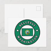 Bellevue Washington Briefkaart (Voorkant / Achterkant)