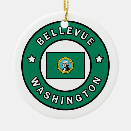 Bellevue Washington Keramisch Ornament (Voorkant)