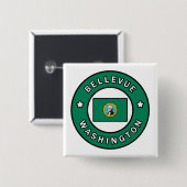 Bellevue Washington Vierkante Button 5,1 Cm (Voorkant /achterkant)