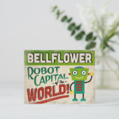 Bellflower California Robot - Funny  Briefkaart (Staand voorkant)