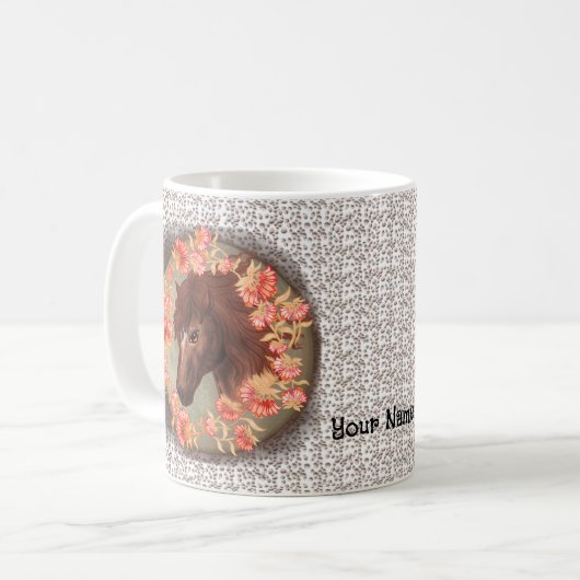 Bellflower Chestnut Horse Mok (Voorkant links)