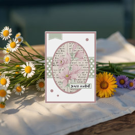  Bellflower Details op de achterste verjaardag Kaart