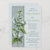 Bellflower Floral Wedding Kaart (Voorkant / Achterkant)