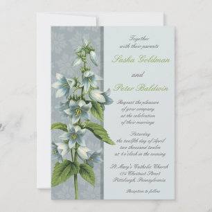 Bellflower Floral Wedding Kaart