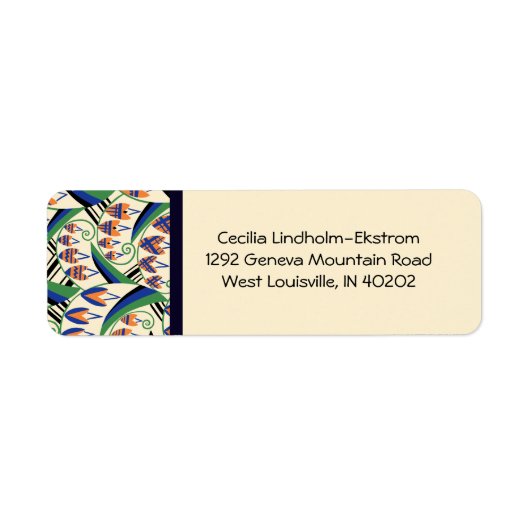 BELLFLOWER in originele Art Deco kleuren Etiket (Voorkant)