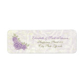 bellflower paarse rozen bruiloft Label (Voorkant)