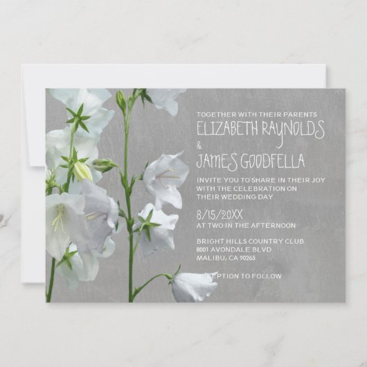 Bellflower Wedding-uitnodigingen Kaart (Voorkant)