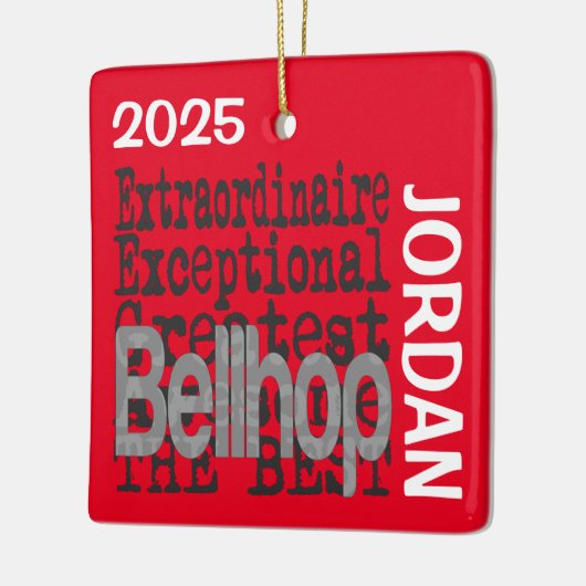 Bellhop Extraordinaire CUSTOM Keramisch Ornament (Links)