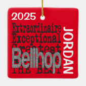 Bellhop Extraordinaire CUSTOM Keramisch Ornament (Achterkant)