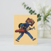 Bellhop in Uniform, Suitcase en Golf Club (Staand voorkant)