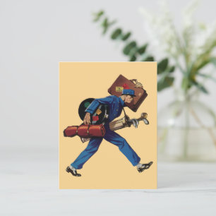 Bellhop in Uniform, Suitcase en Golf Club