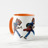 Bellhop in Uniform, Suitcase en Golf Club Mok (Voorkant links)