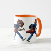  Bellhop in Uniform, Suitcase en Golf Club Mok (Voorkant rechts)